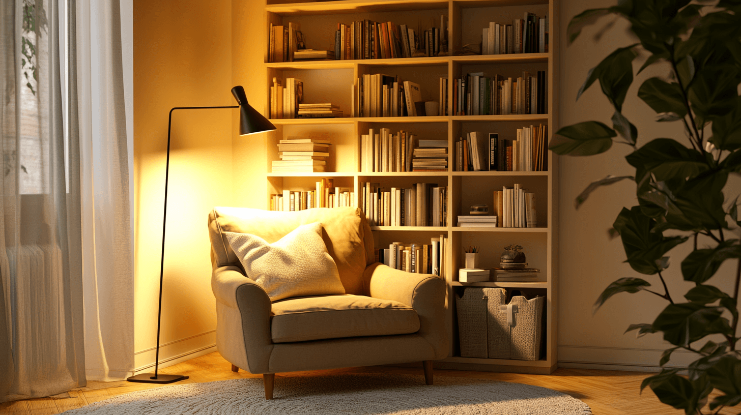 Bedroom with integrated reading nook: Cozy and functional
