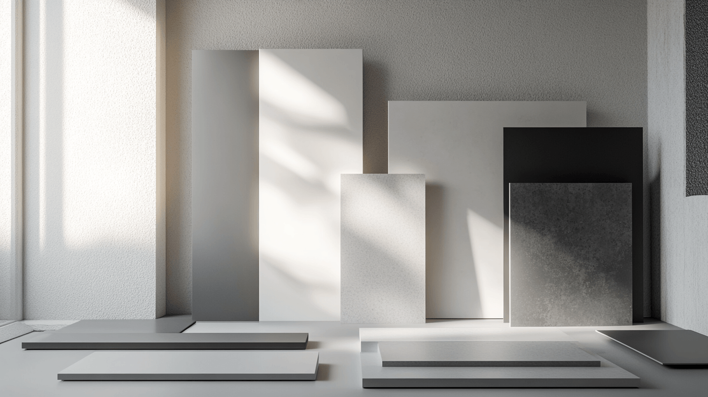 Materials and surfaces for a monochrome kitchen