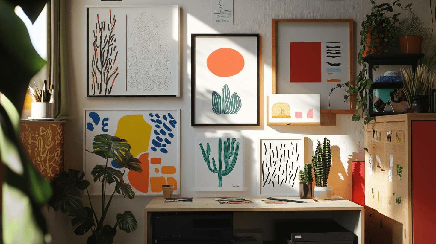 Decoration and inspiration in the small studio