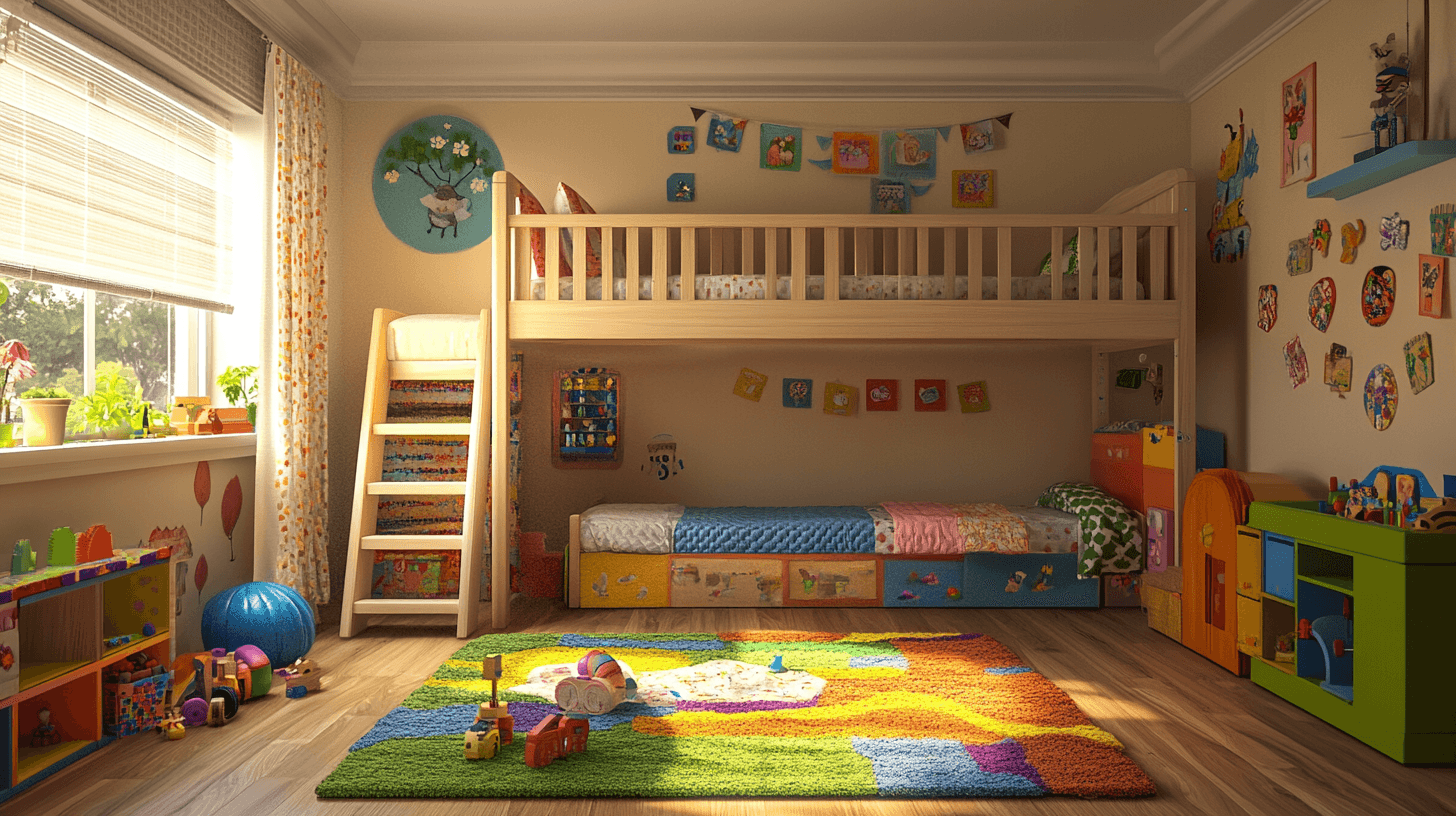 Children's room with loft bed: More space for fun and sleep