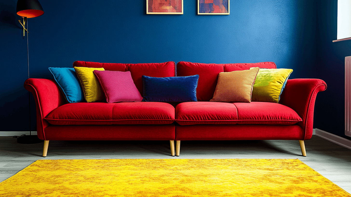 Color contrasts in the living room: A play with light and shadow