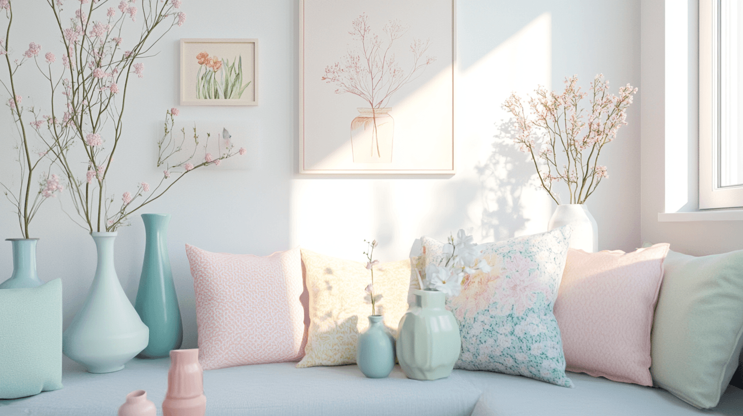 Pastel colors: Soft tones for a fresh ambiance