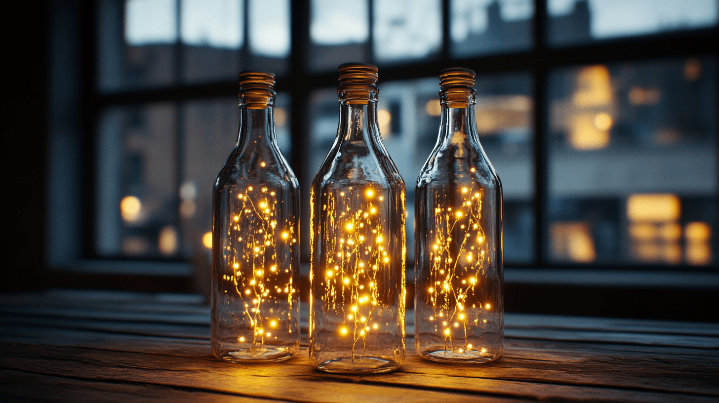 Lamps made from glass bottles: A luminous highlight
