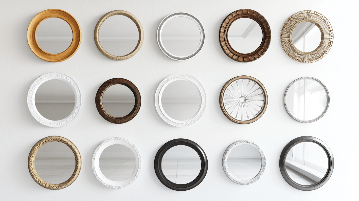 Different styles of wall mirrors