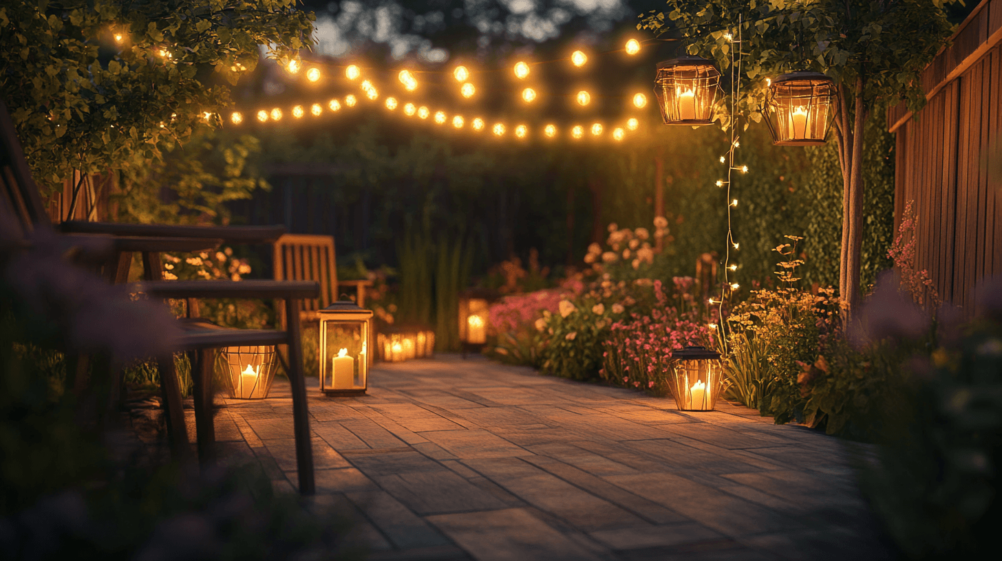 Atmospheric lighting for mild summer evenings