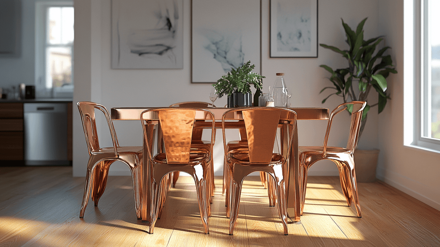 Copper furniture pieces as eye-catchers