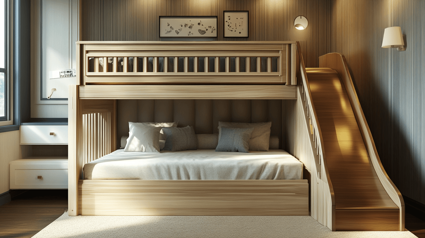 Safety aspects of loft beds with slides