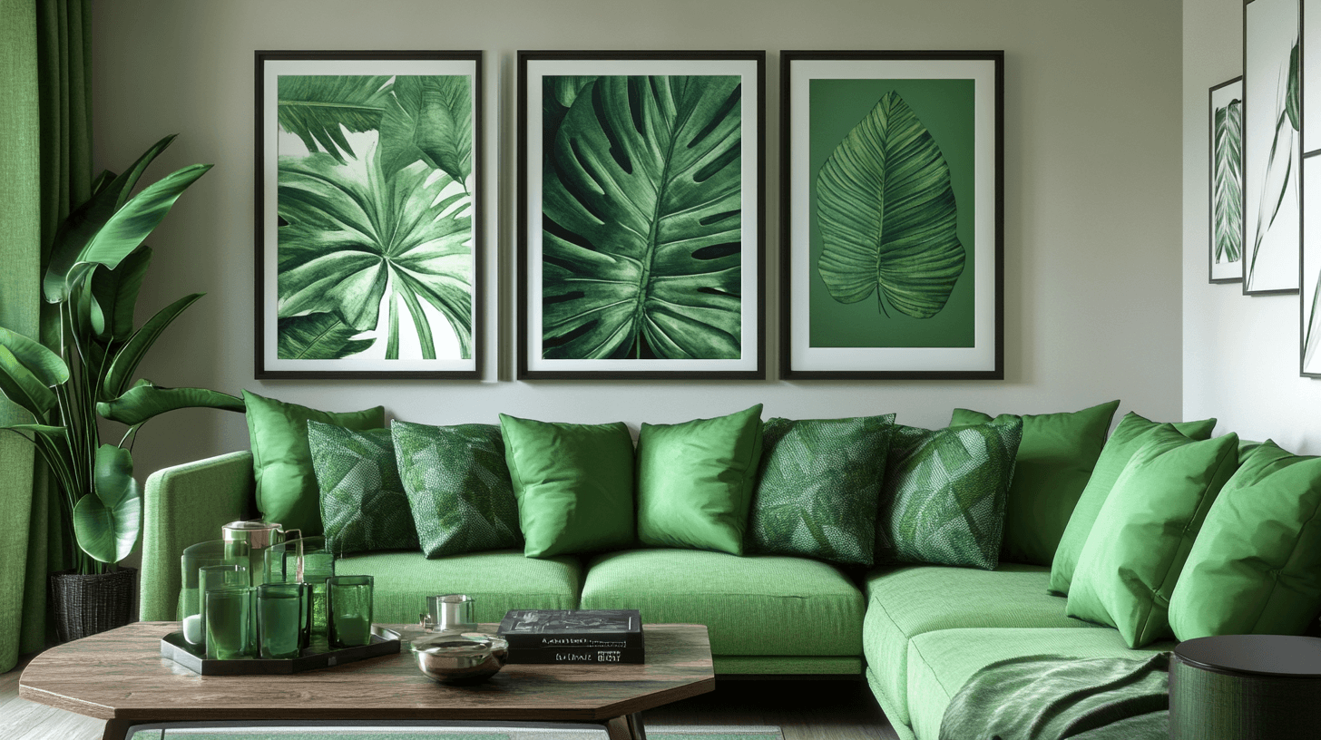 Decorative accessories in green