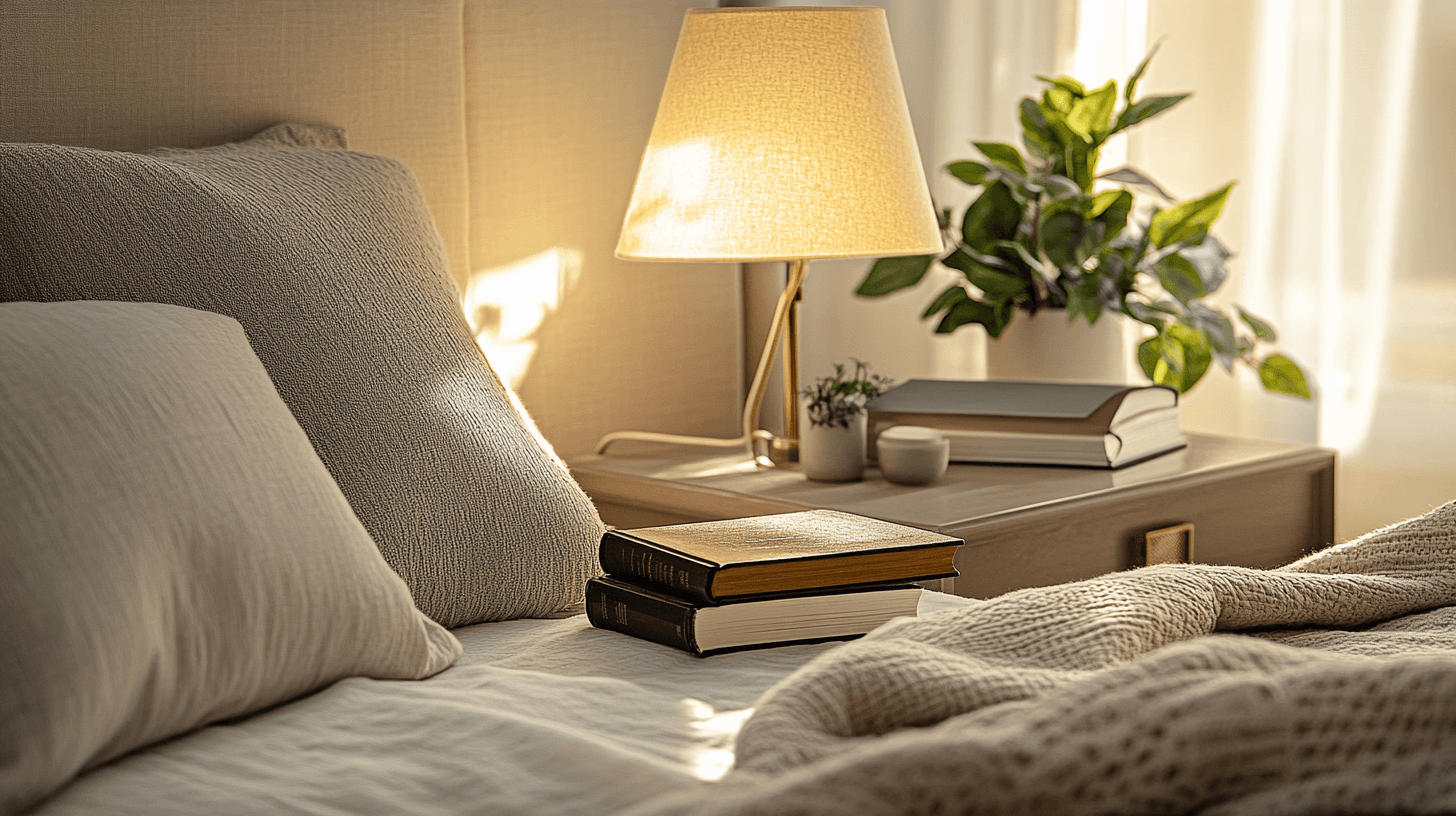 Small decoration ideas for the bedside table: Functional and decorative