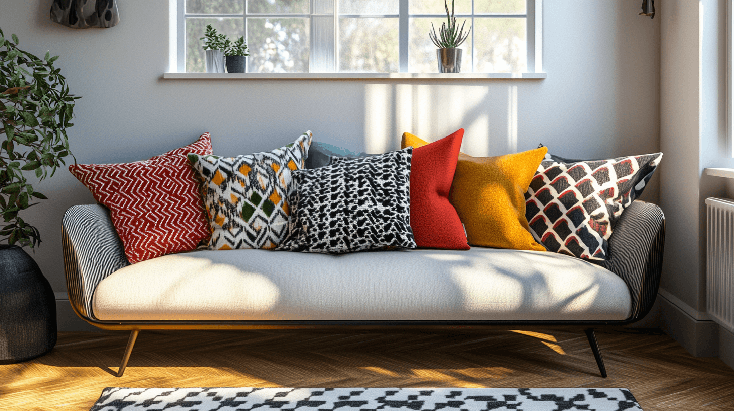 Decorating with colorful cushions: Adding color accents