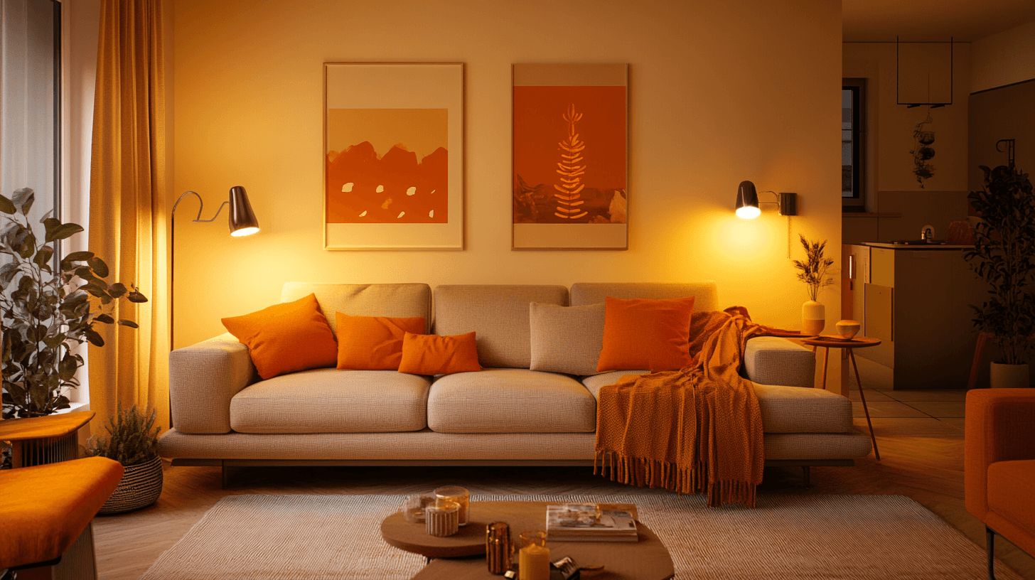 Orange in the Living Room: Energy and Warmth