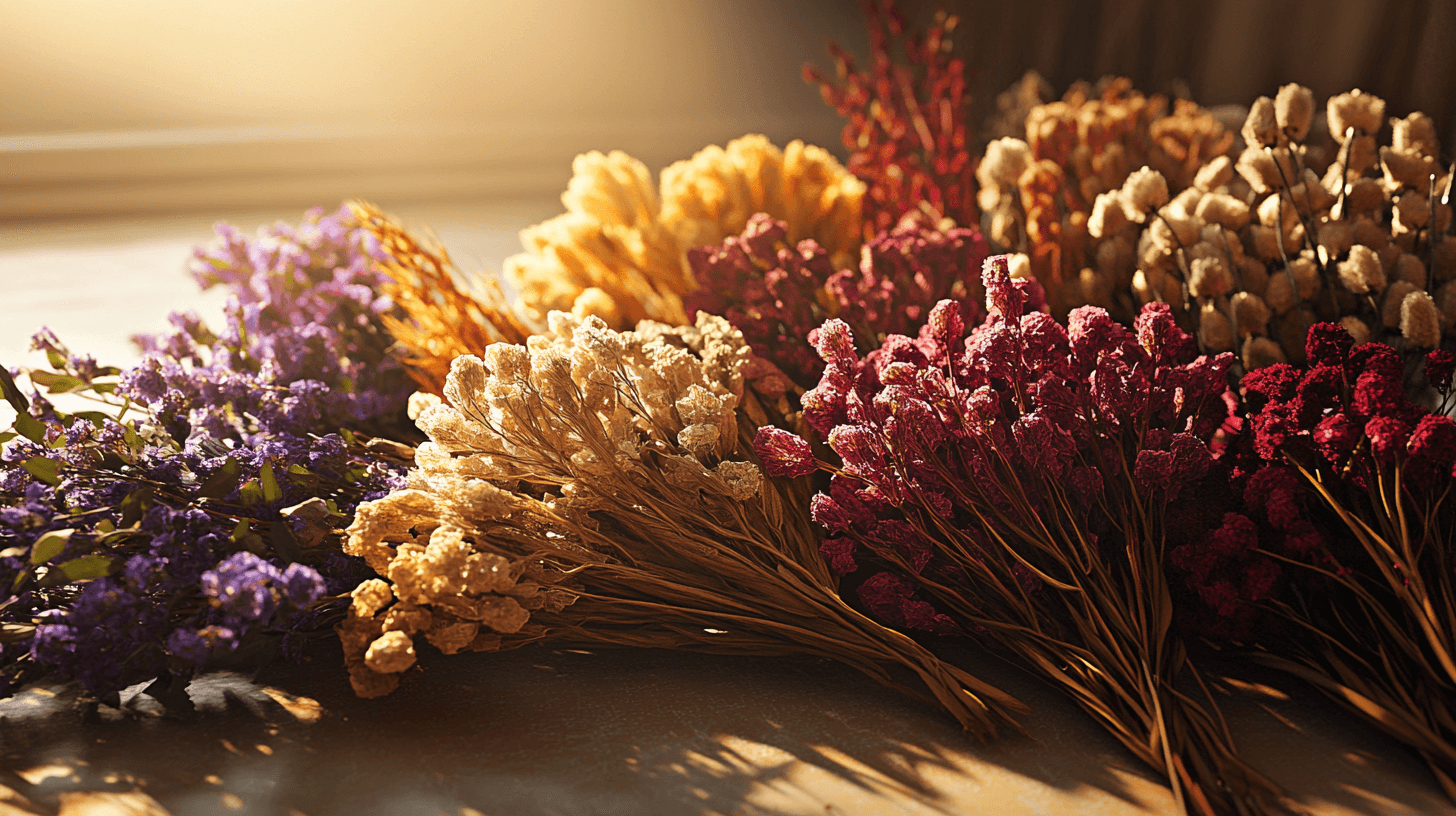 The variety of dried flowers: Which types are best suited?