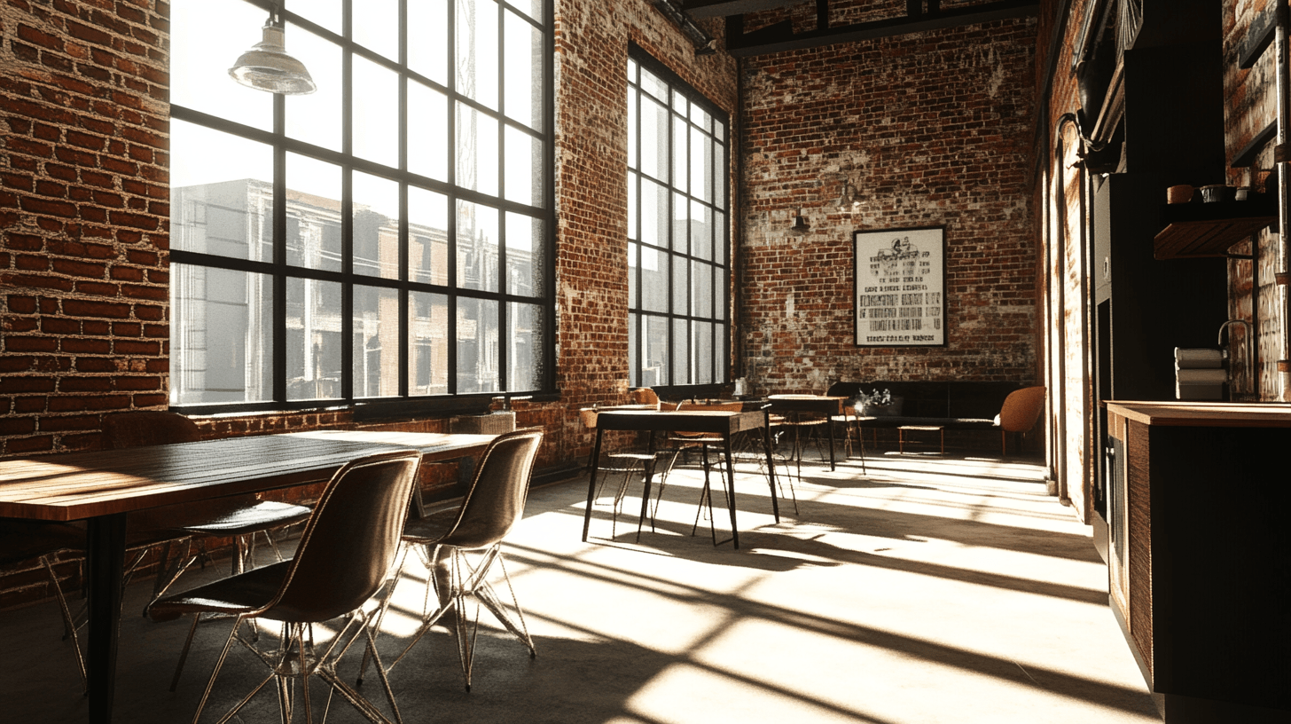 Dining room in loft style: Open living and industrial elements