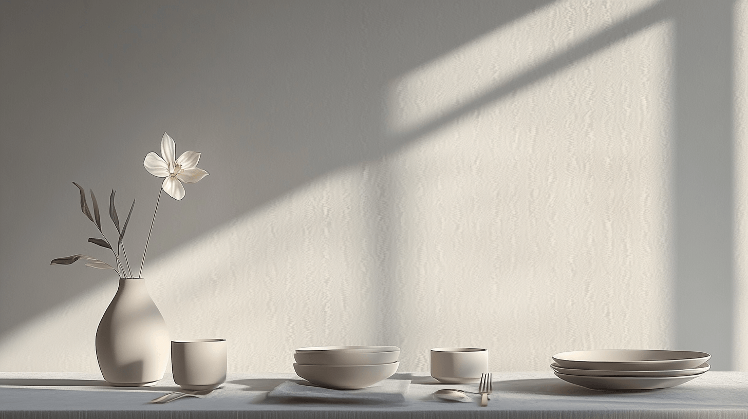 Minimalist table decoration: Less is more