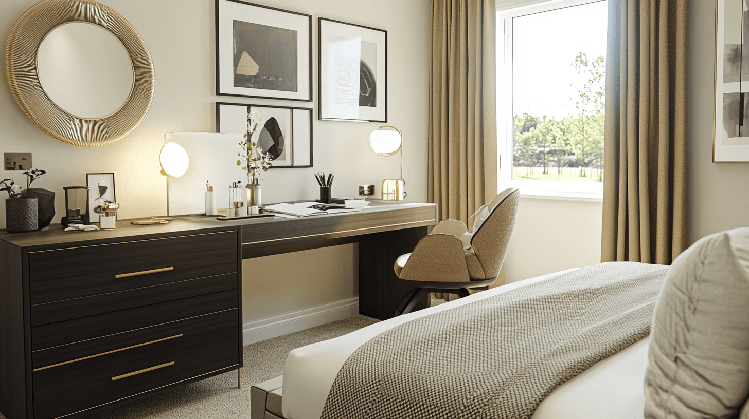 Bedroom with Integrated Workspace: Functionality and Design