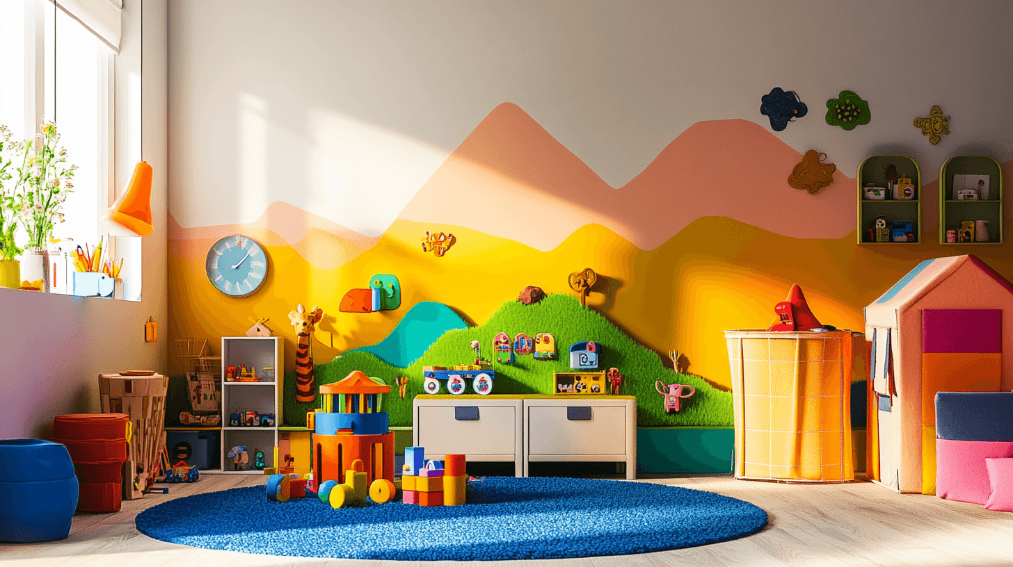 Children's room with play landscape: fostering creativity and fun
