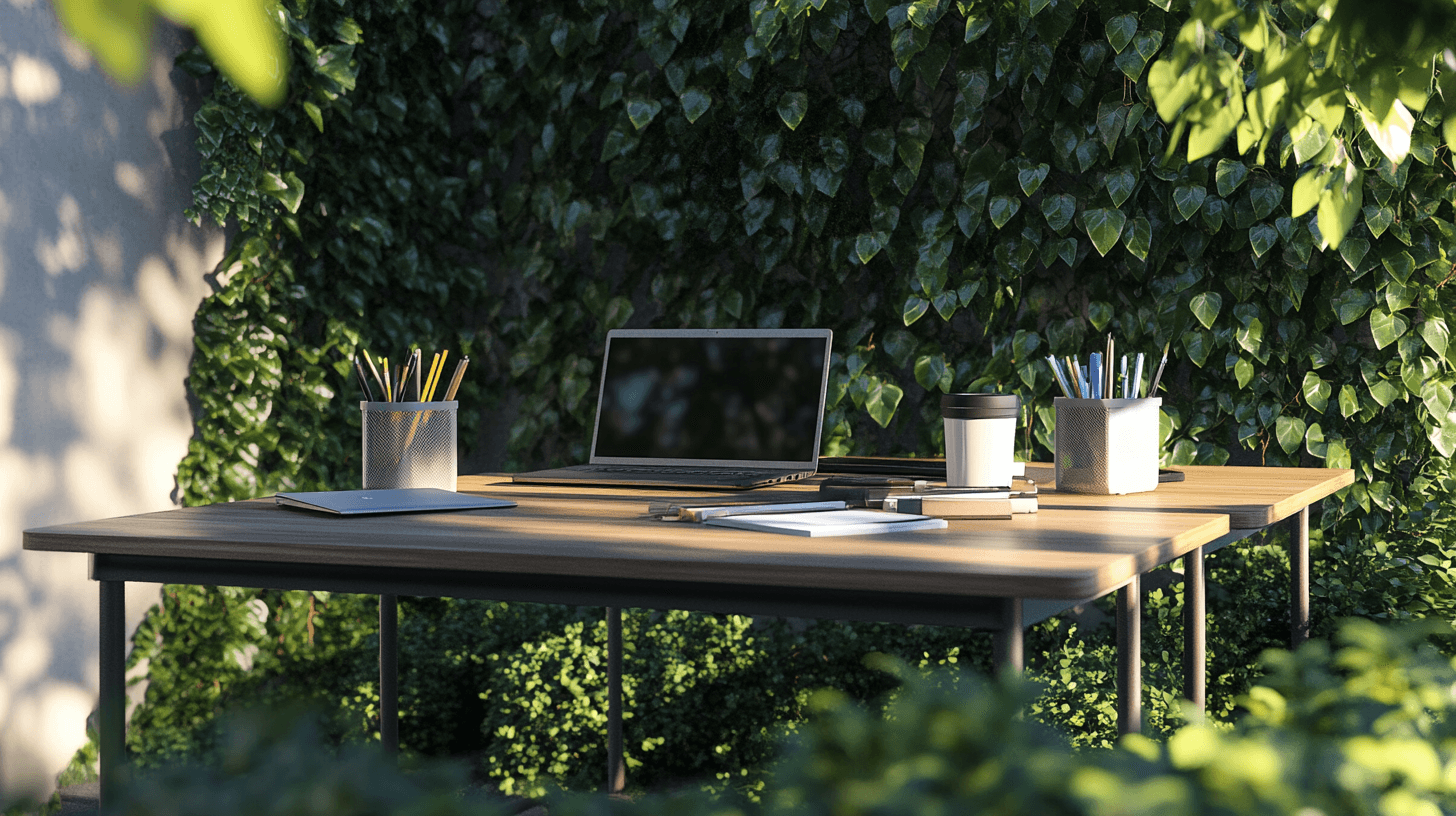 Practical garden tables for your outdoor office