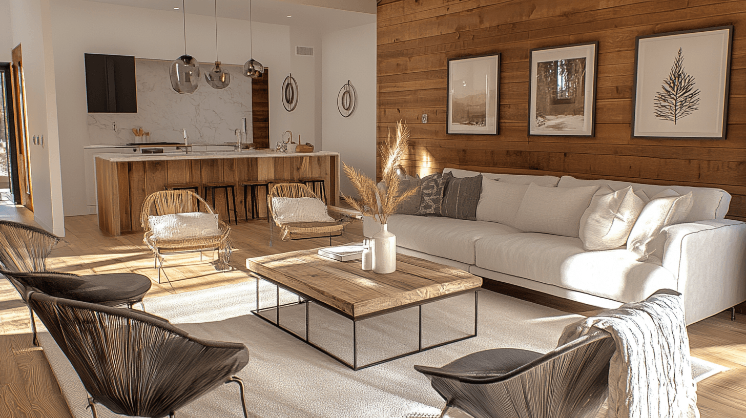 Combining living styles: Modern meets rustic