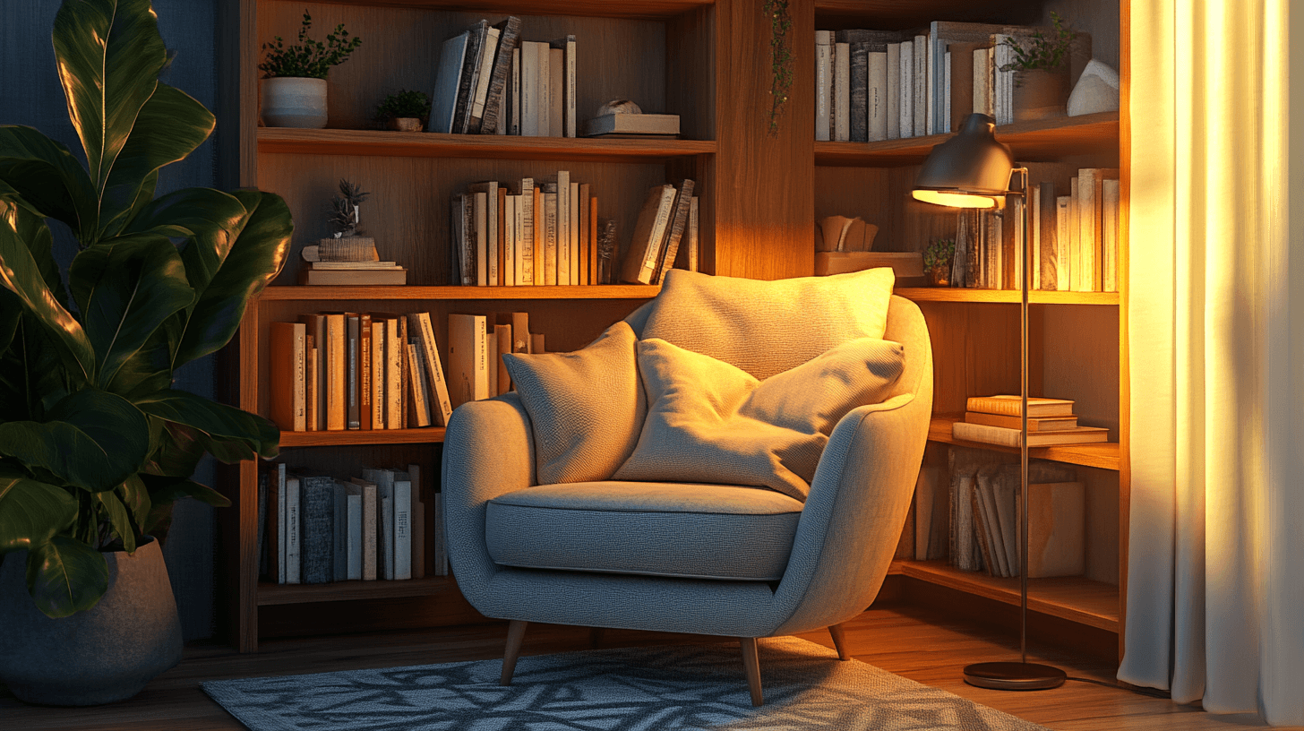 Reading chair with charm: The perfect companion for relaxed reading hours