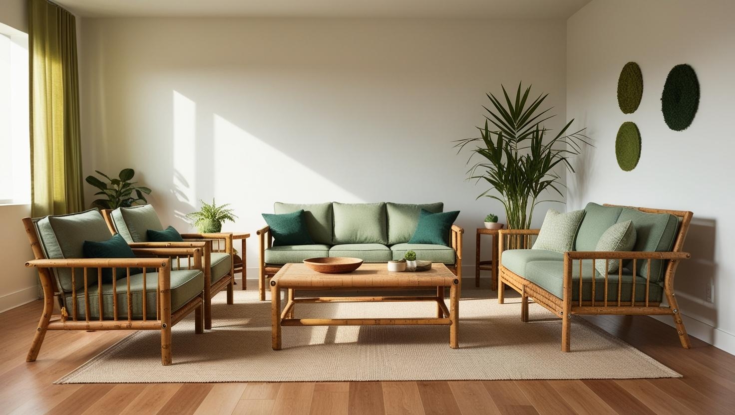 Living ideas & design trends with furniture made from bamboo, cork & hemp