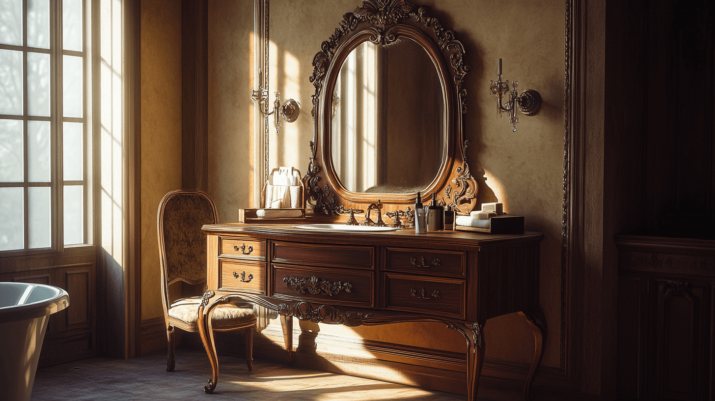 Vintage-style furniture for the bathroom