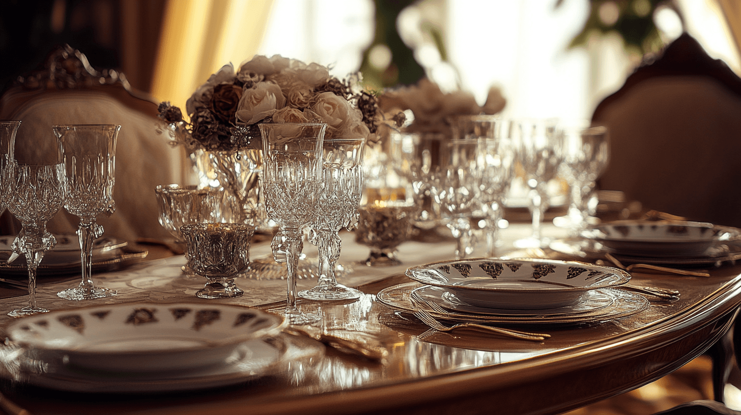 Elegant table decoration for formal occasions