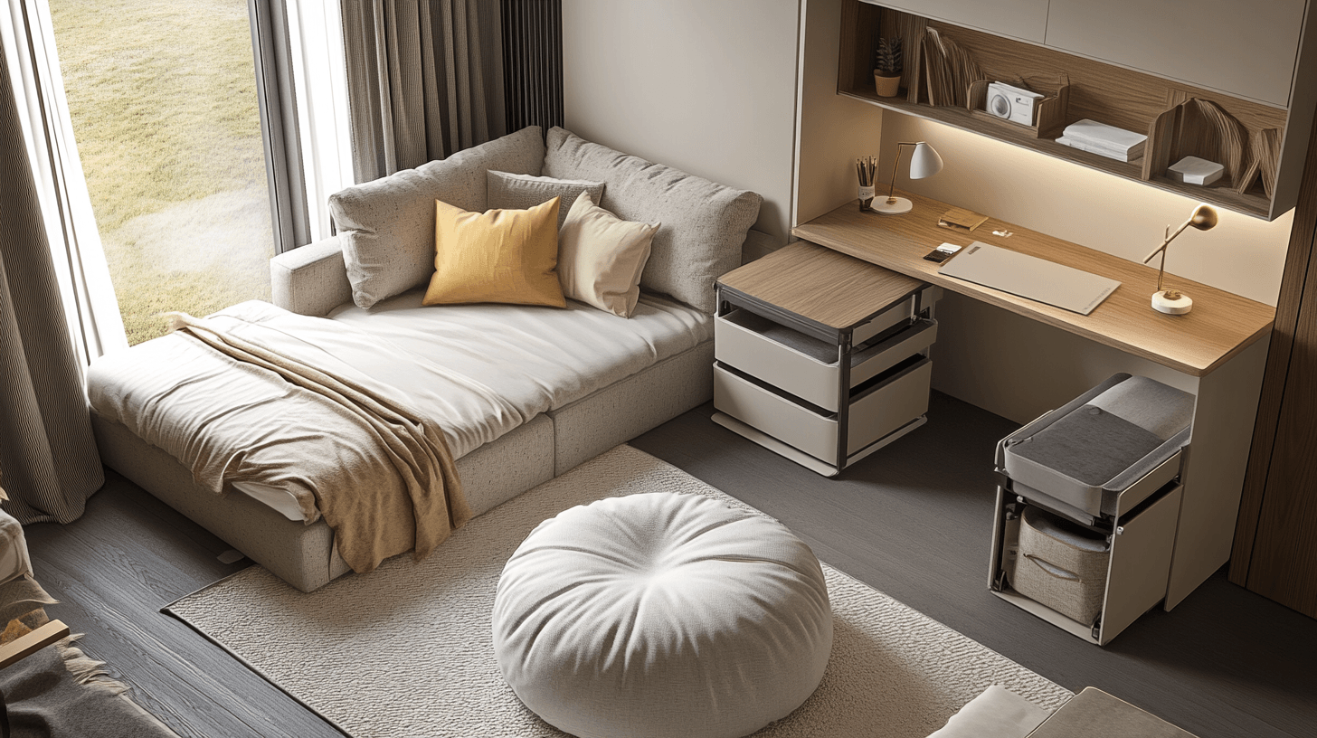 Multifunctional furniture for the guest room