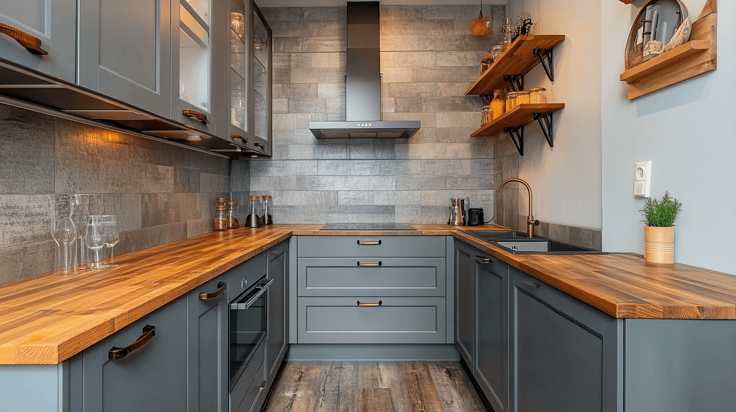 Combination possibilities with gray kitchen fronts