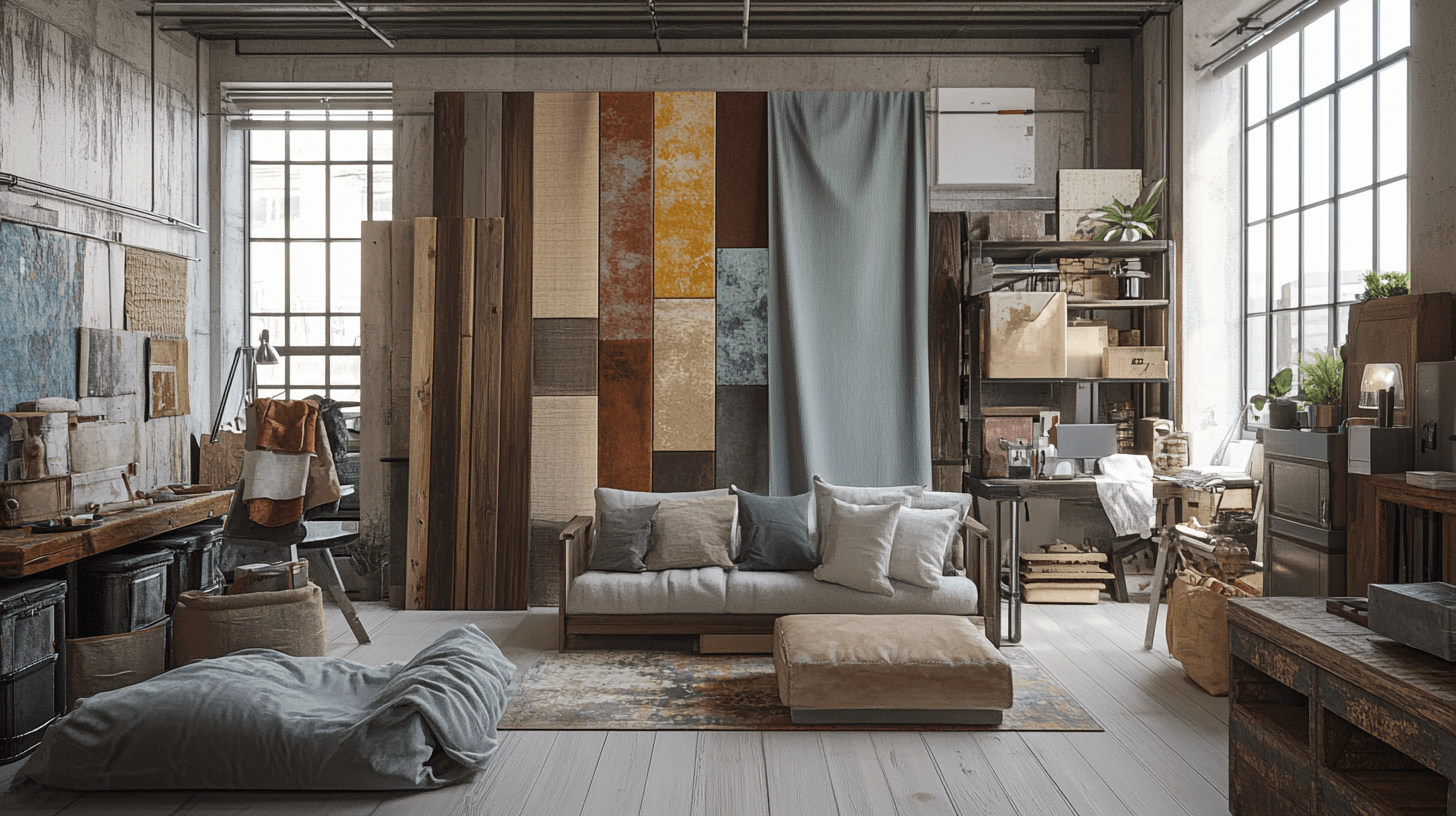 Material and color combinations for loft apartments