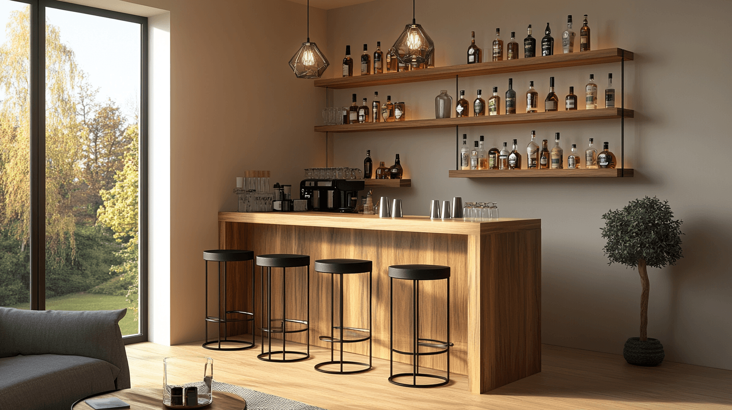The right furniture selection for your living room bar