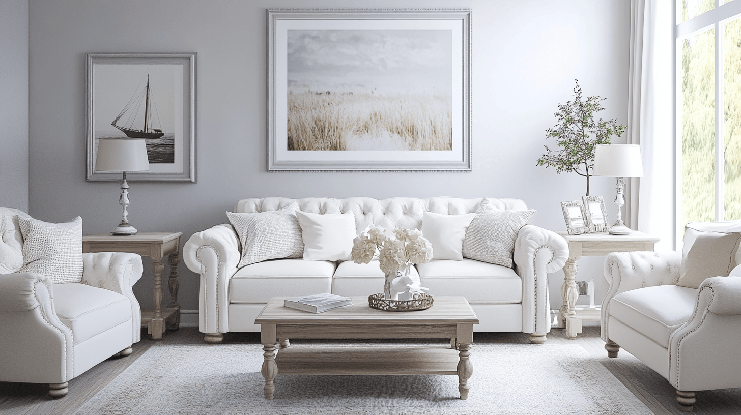 Furniture and decorations that match white