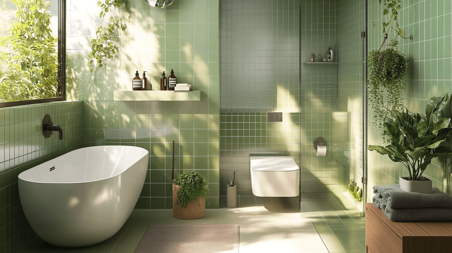 Shades of green for a natural ambiance
