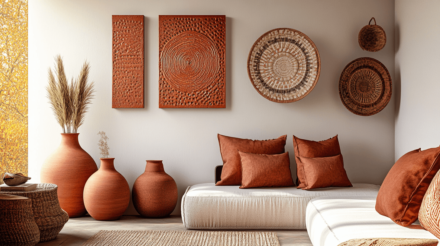 Decorative elements: Accents in terracotta