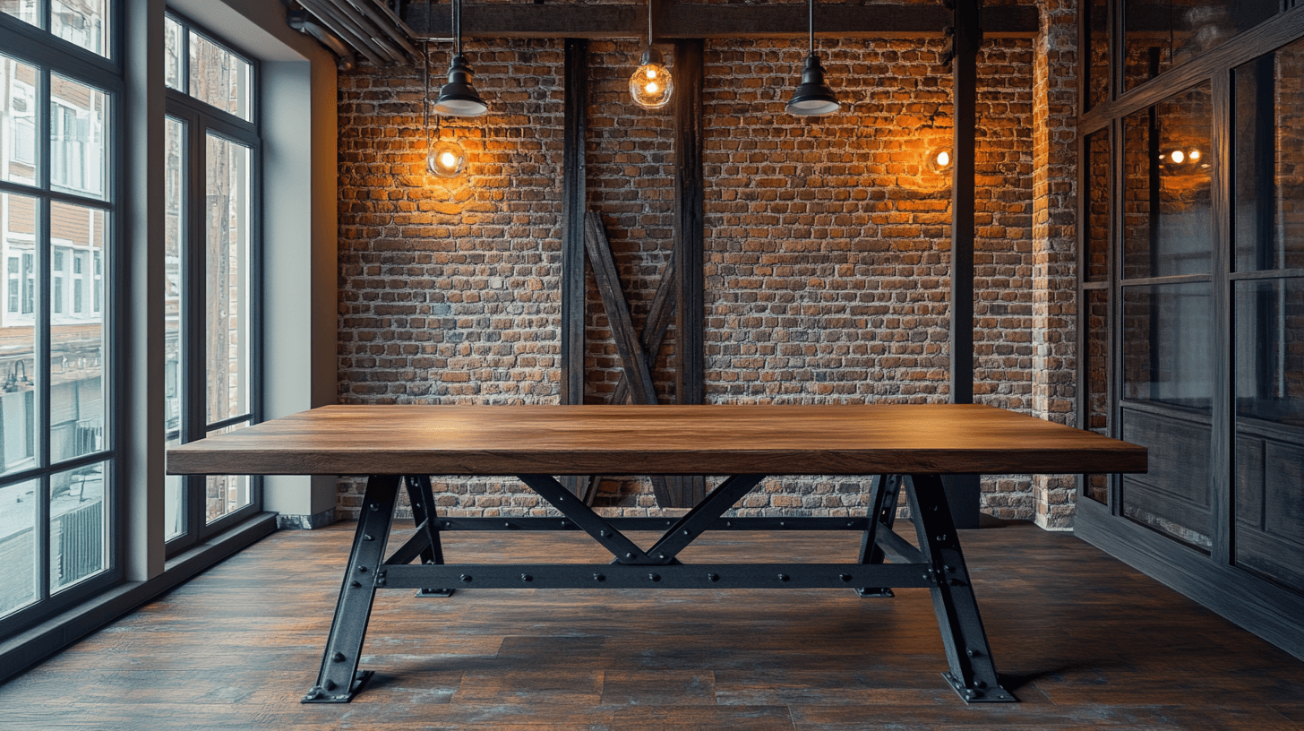 Dining room in industrial style: Metal and wood for a striking look