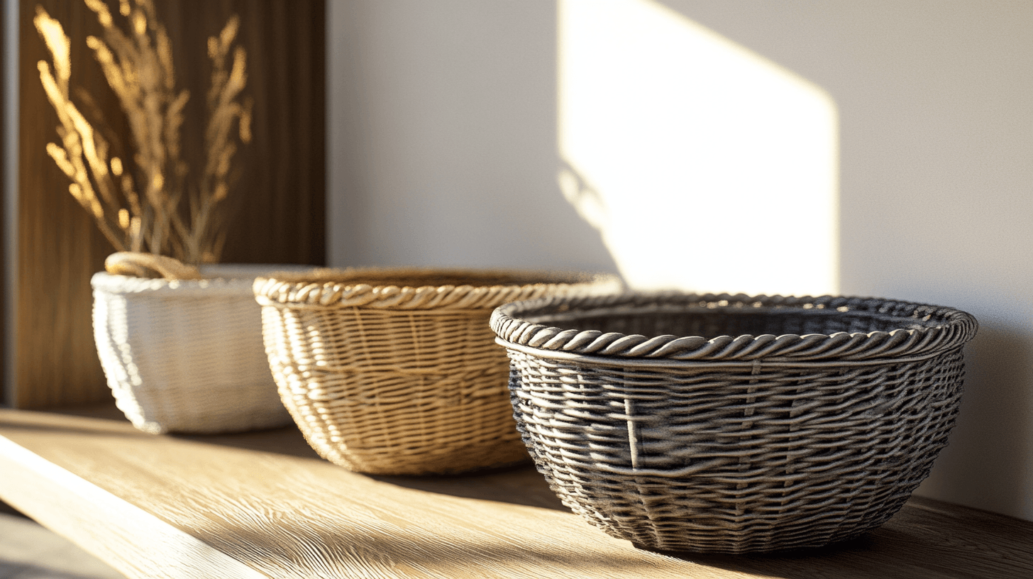Decorative baskets as part of interior decoration