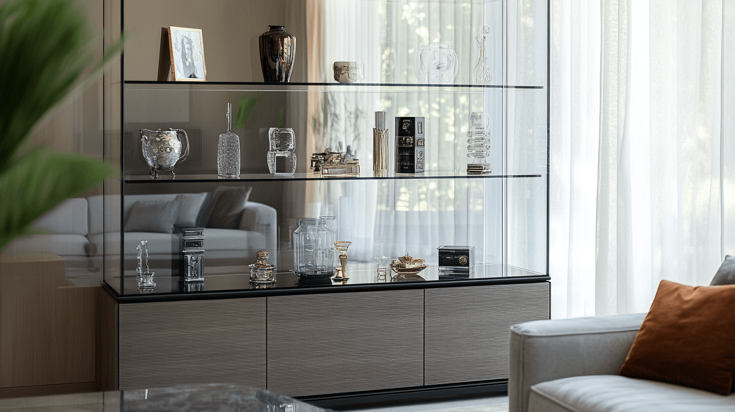 Modern design: Glass display cases for your collectibles