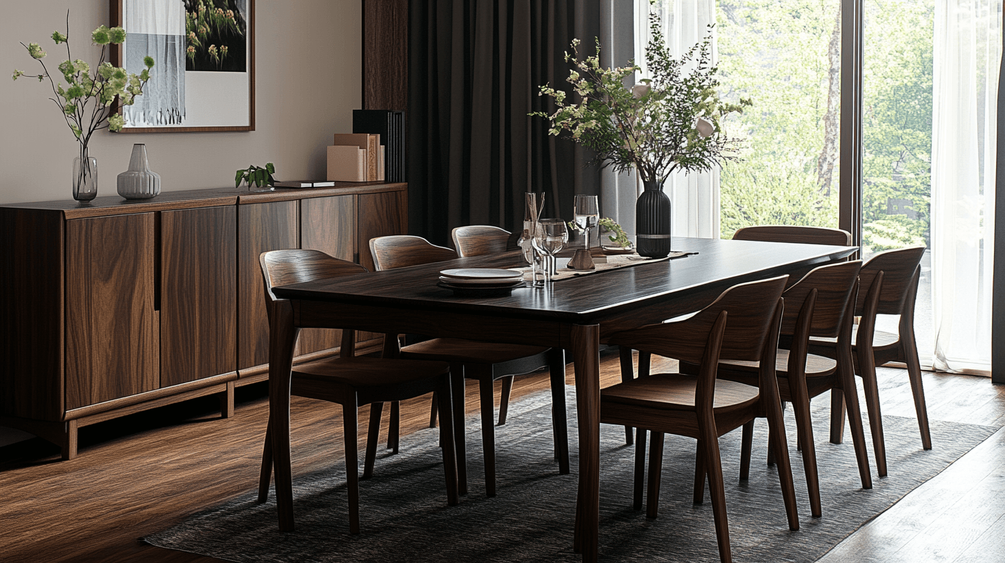 Furniture made of dark wood: The foundation for your dining room
