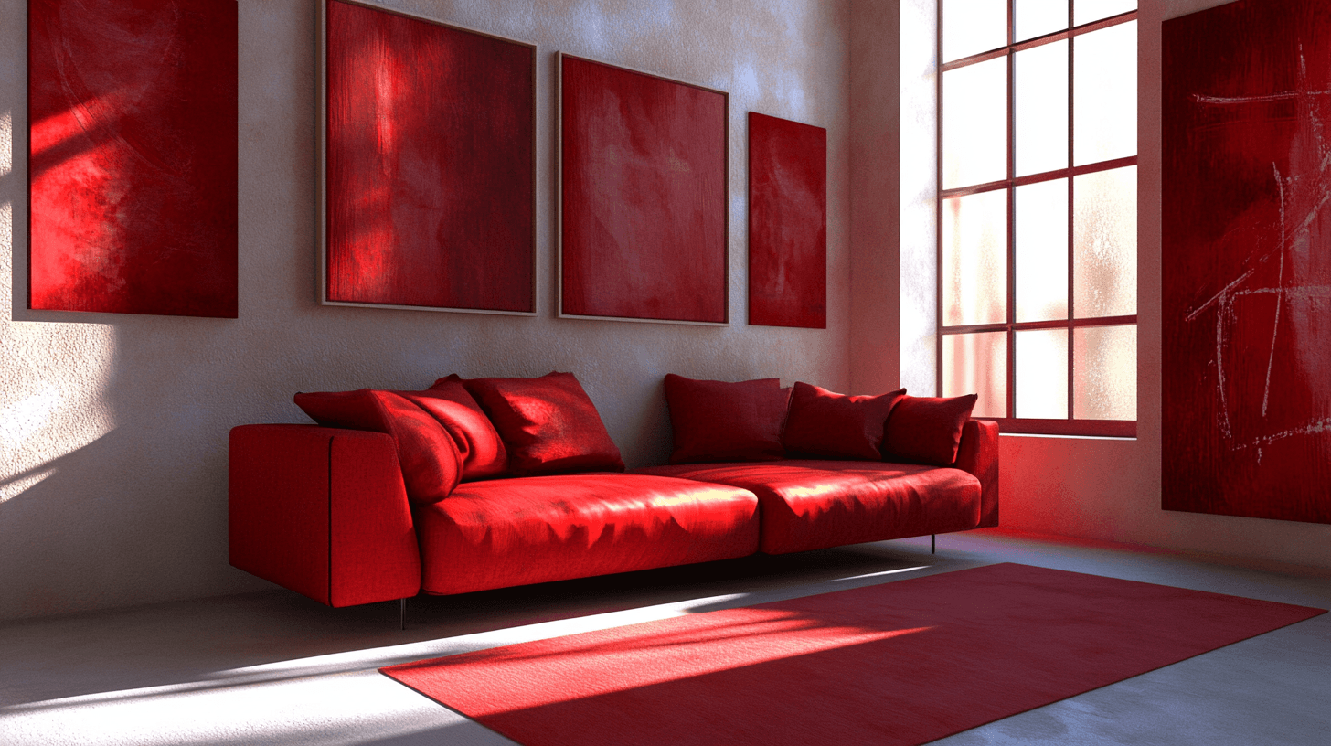 Red Accents: Energy and Dynamism in the Living Space
