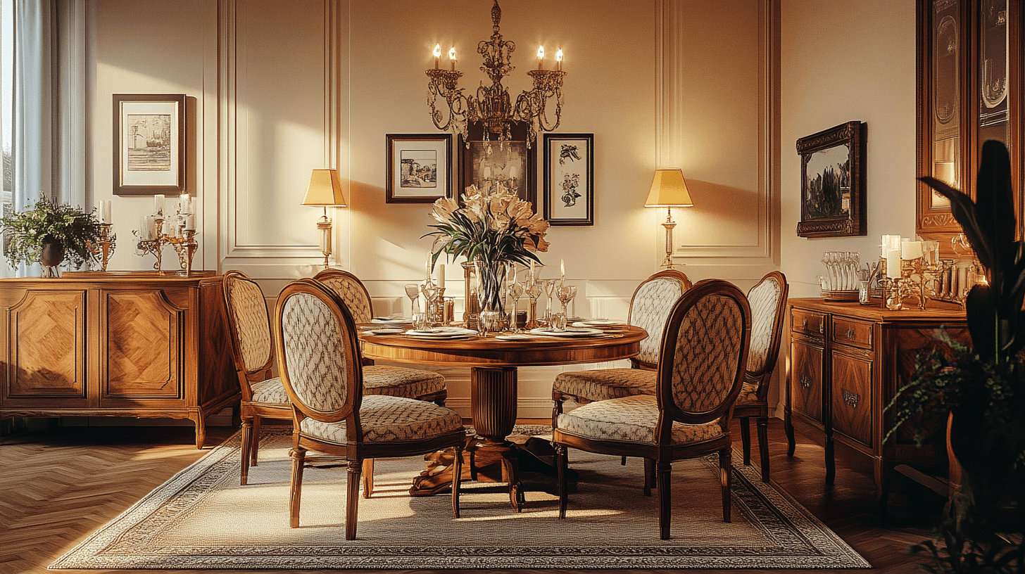 Dining room in vintage style: Staging timeless classics