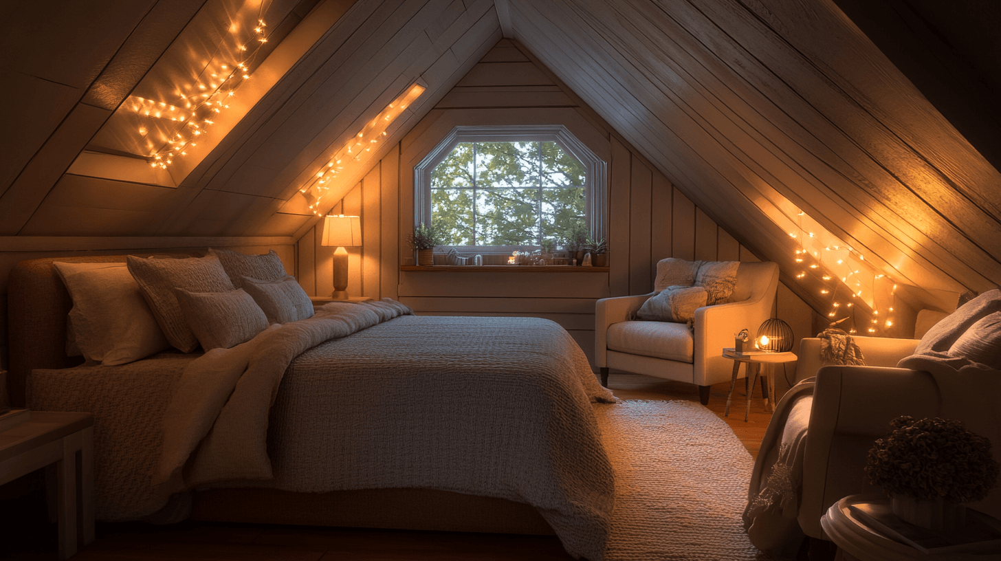 Bedroom with sloping ceilings: Make optimal use of space