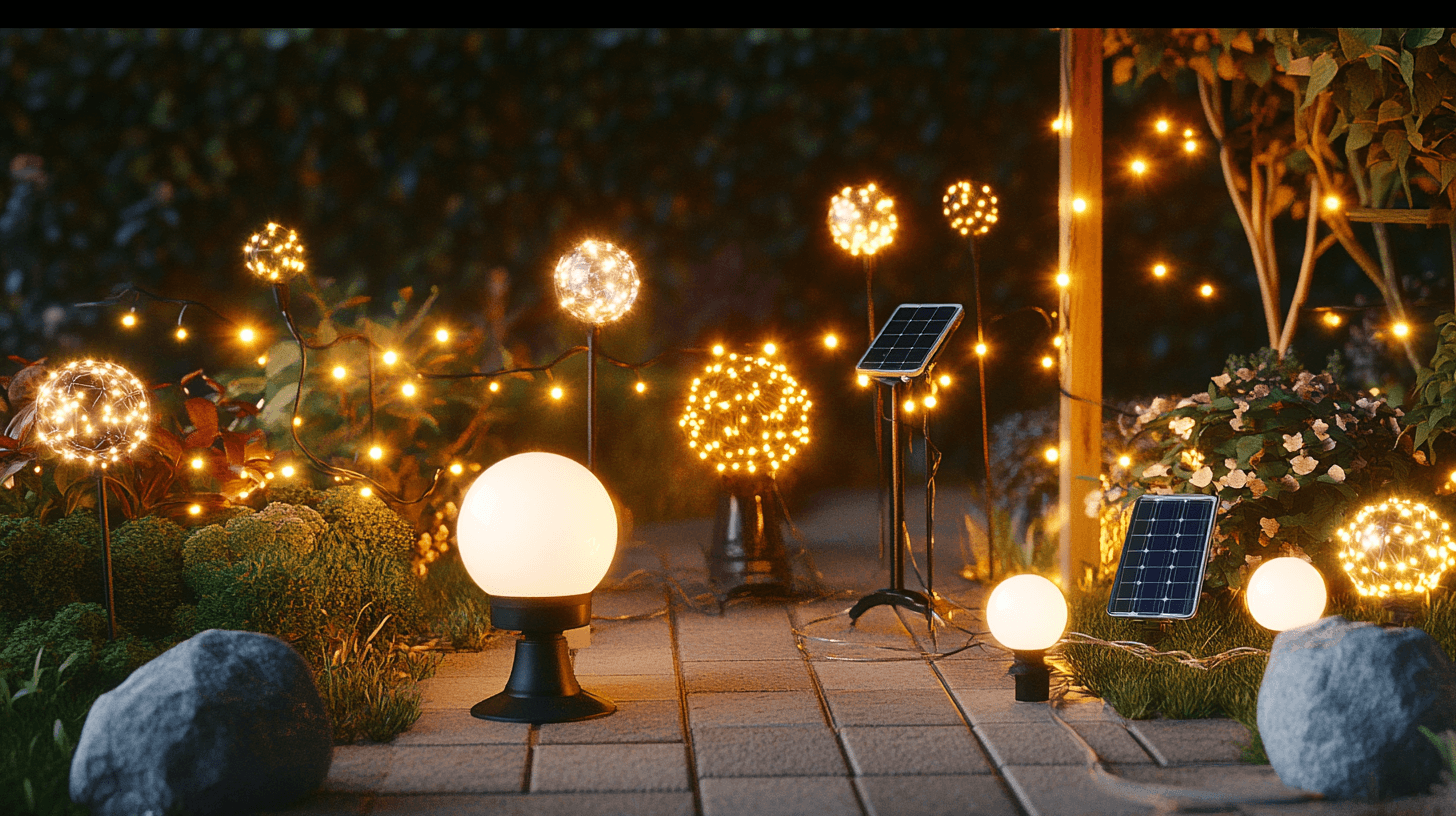 Different types of string lights for the garden