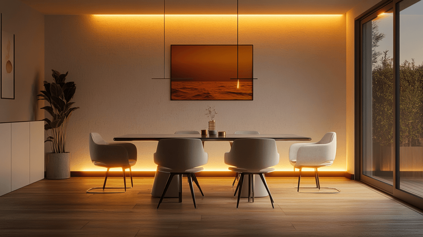 Dining room with designer chairs: Setting stylish accents