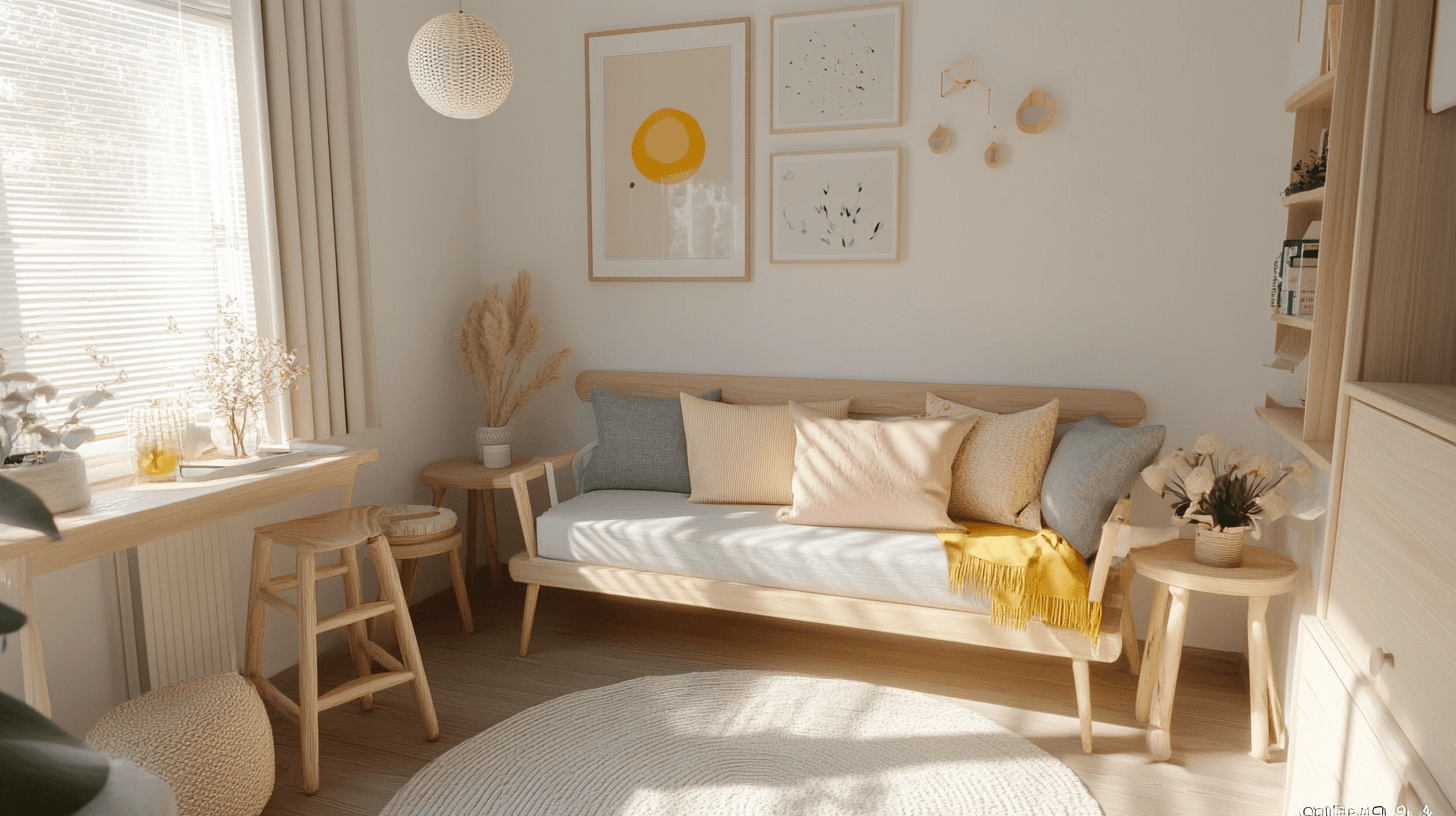 Guest room in Scandinavian style: Minimalist and cozy