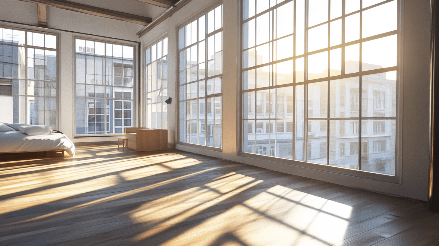 Room design in the loft bedroom