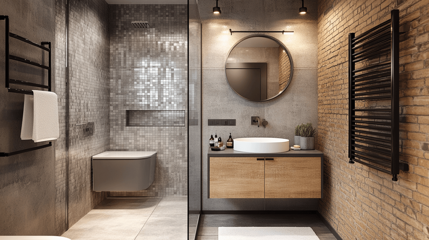 Industrial Bathroom: The Charm of Loft Style