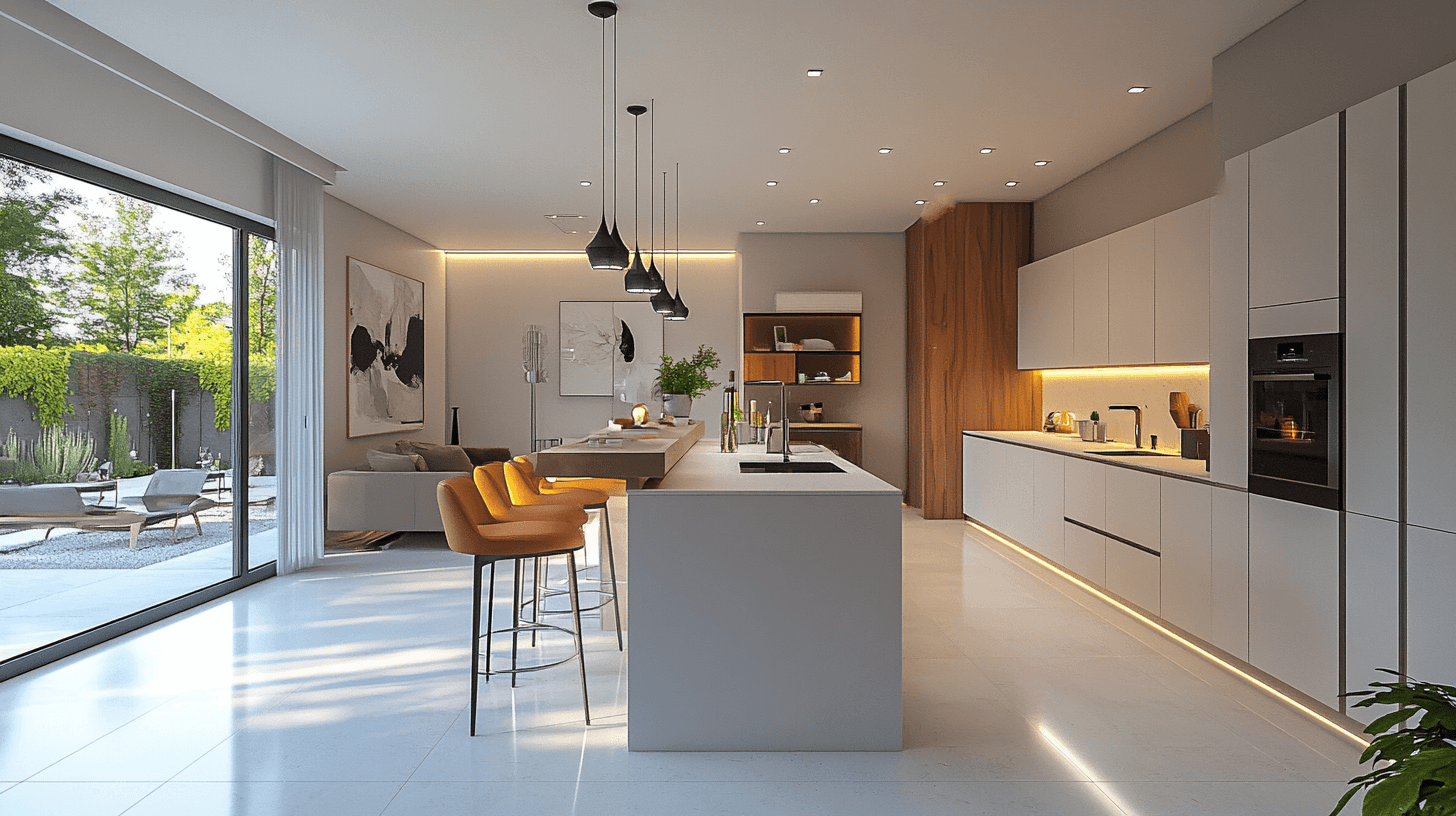 The kitchen as a center: Kitchen islands for more space