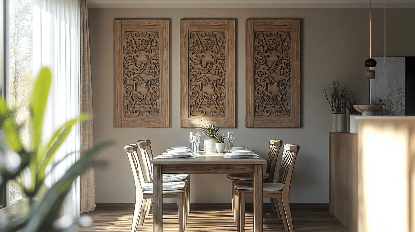 Decorative wooden elements for a cozy atmosphere