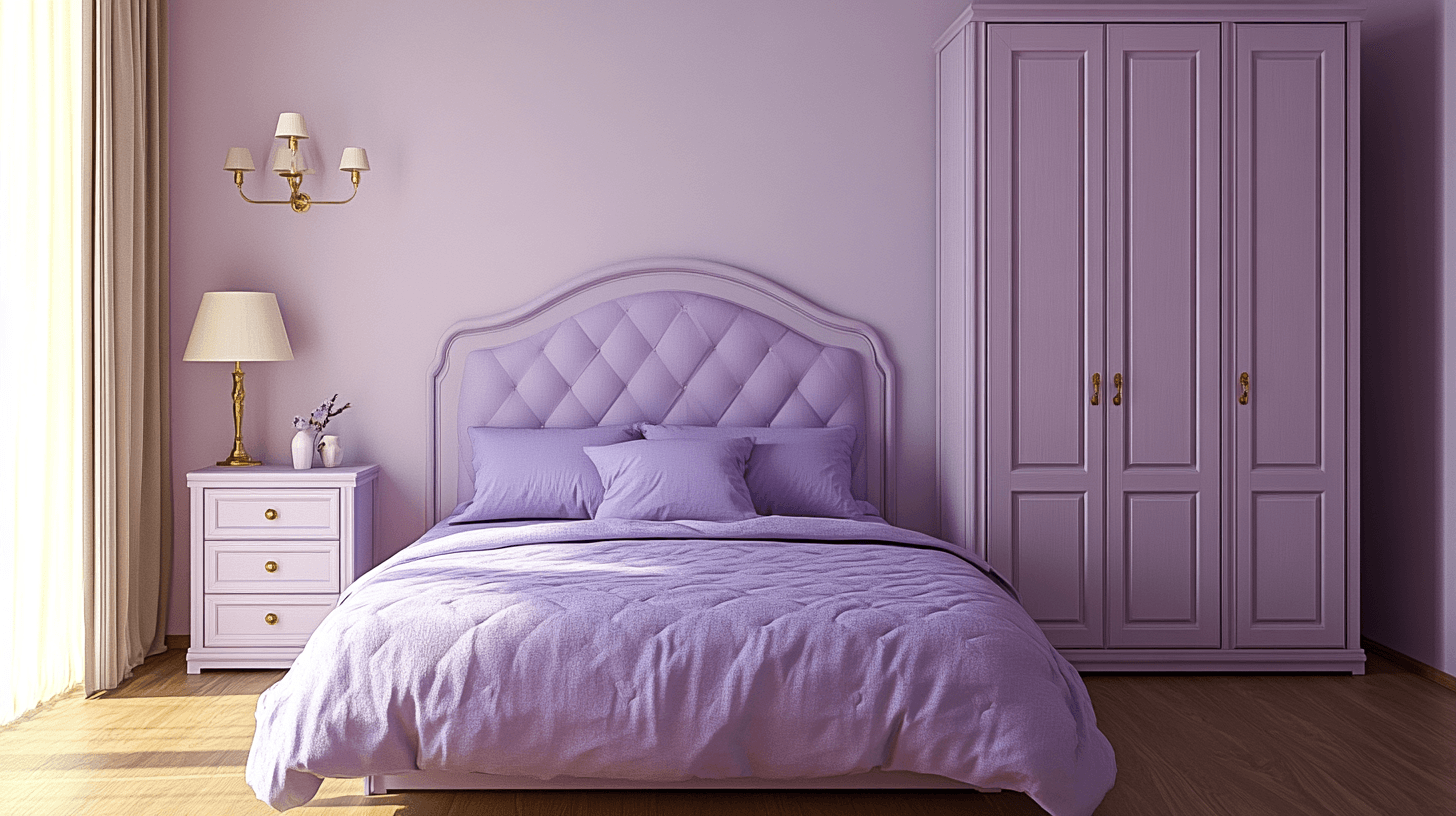 Furniture in lavender tones: The basis for a harmonious bedroom