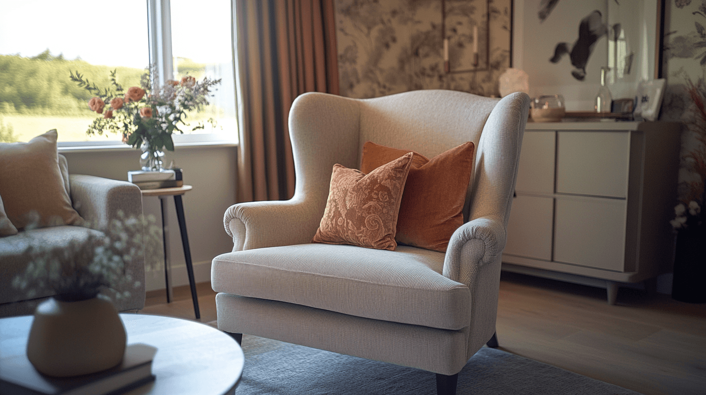 Properly place and showcase an armchair