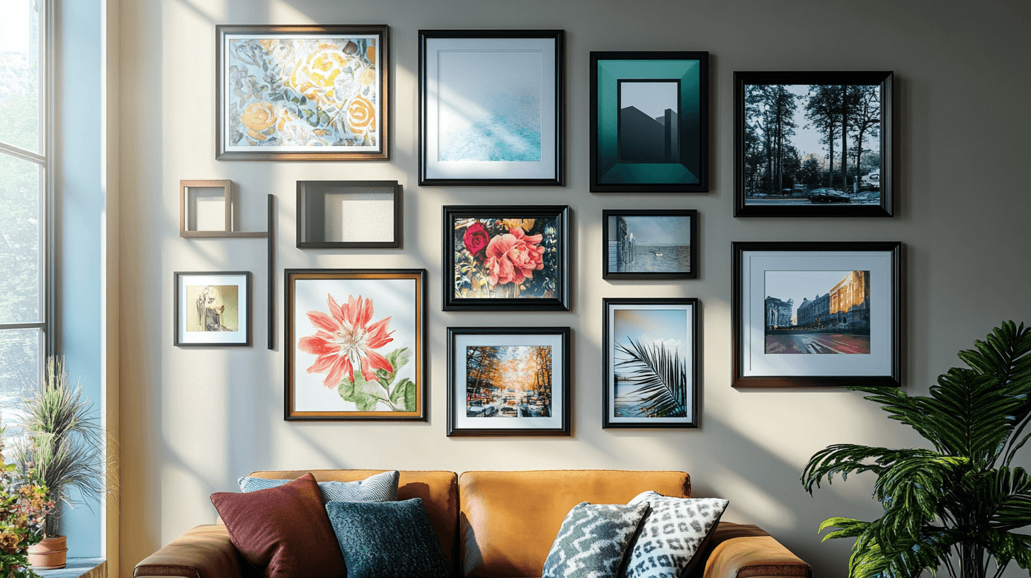 Creatively using picture frames: Stylishly staging art and photos